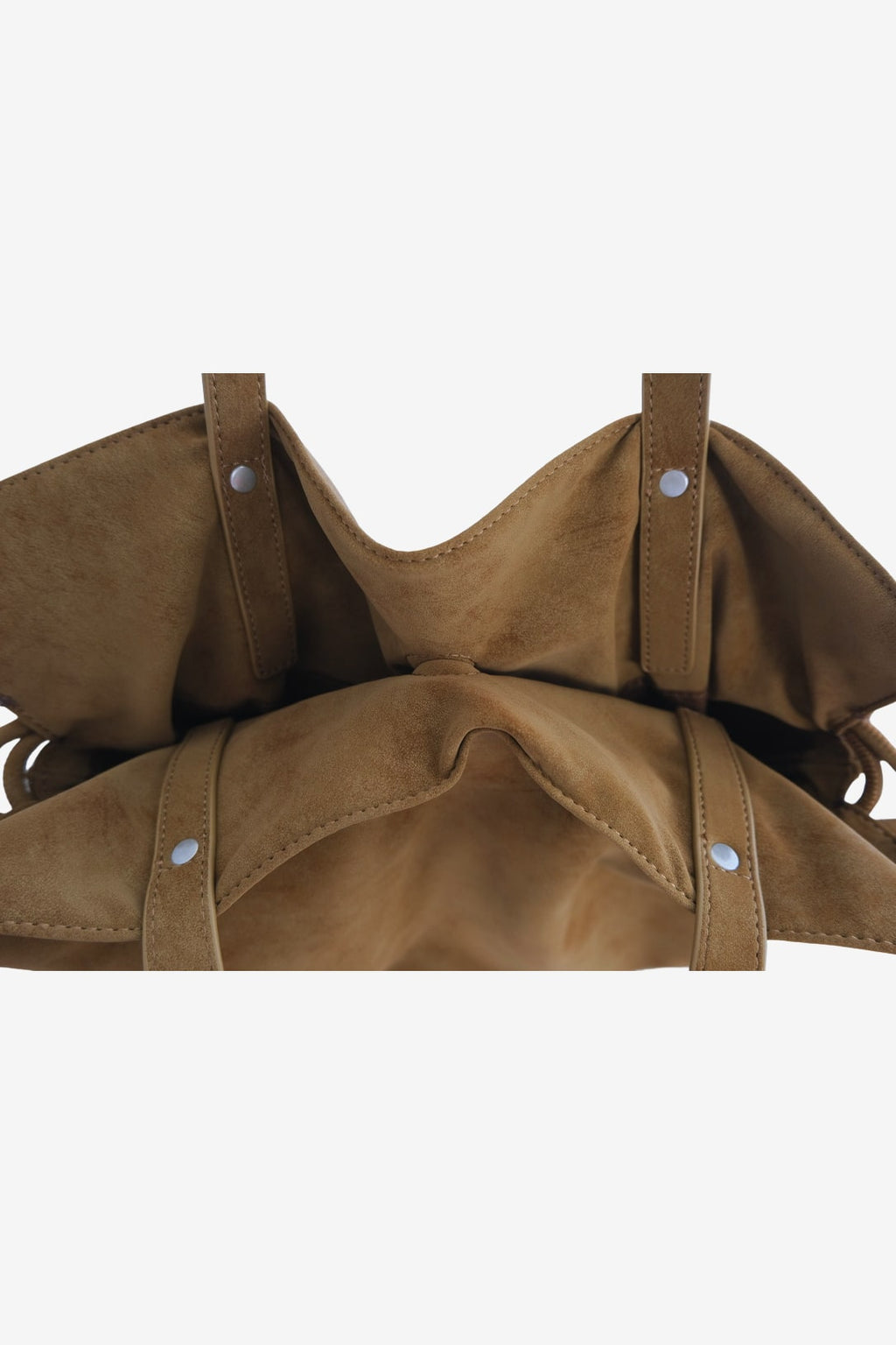 Isabelle Bag in Earth — interior, on light grey