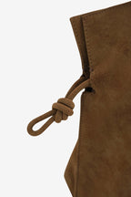 Isabelle Bag in Earth — knotted side tie, on light grey