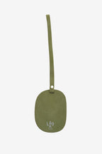 Isabelle Bag in Meadow — bag charm, front, on light grey