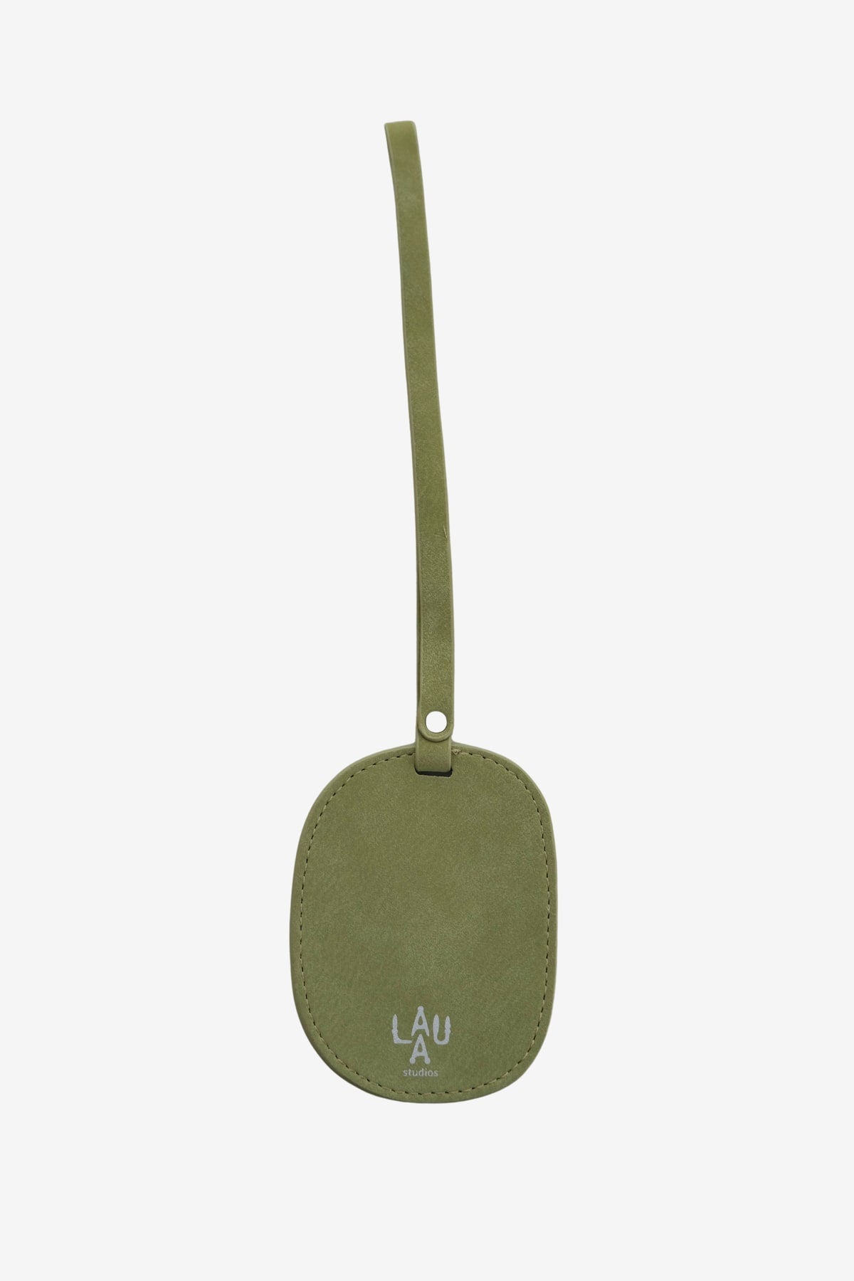 Isabelle Bag in Meadow — bag charm, front, on light grey