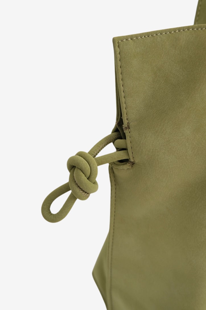 Isabelle Bag in Meadow — knotted side tie, on light grey